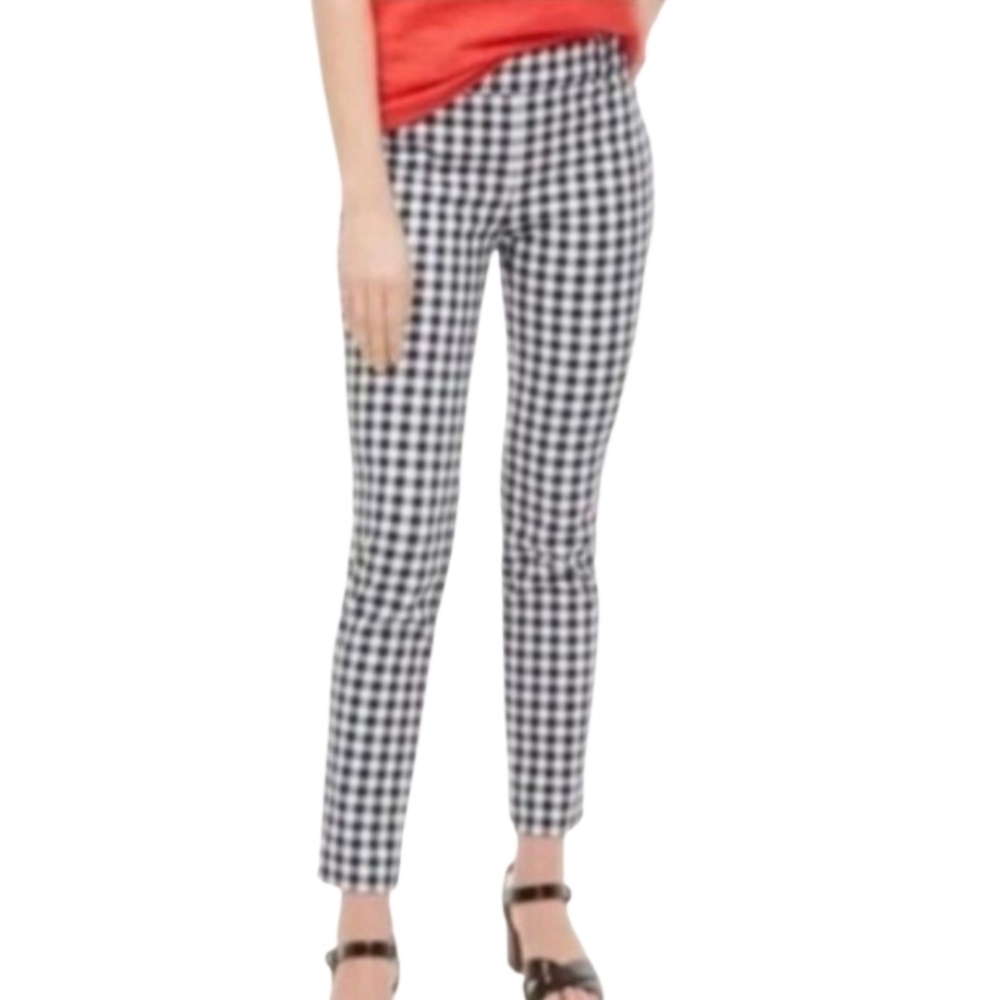 Women's J Crew Plaid Cropped Pants Sz 10